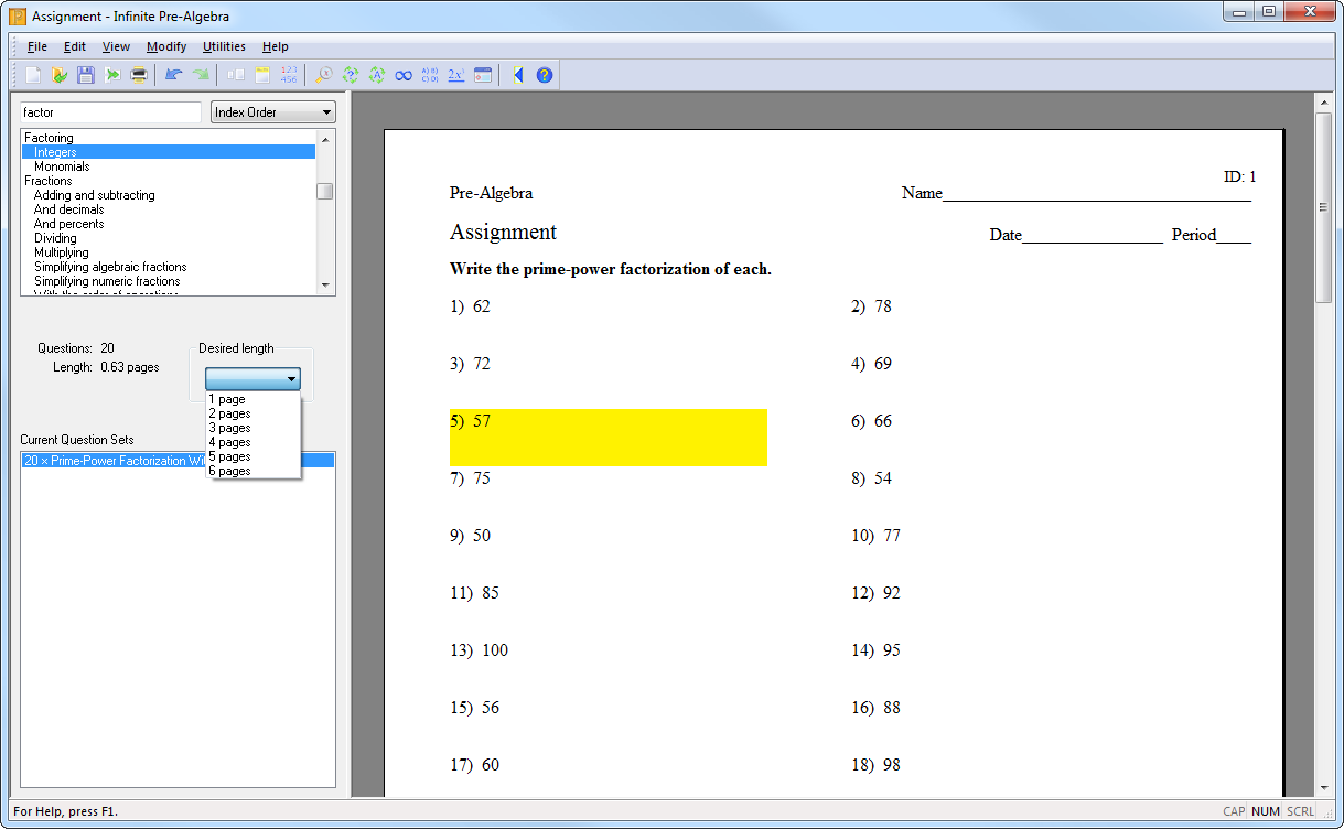 Creating An Assignment With Kuta Software